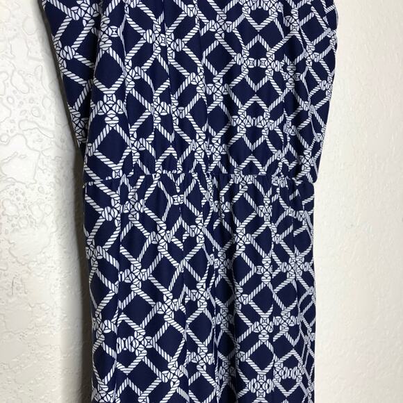 Jude Connally blue white nautical rope sleeveless wide leg jumpsuit size Small - Picture 3 of 15